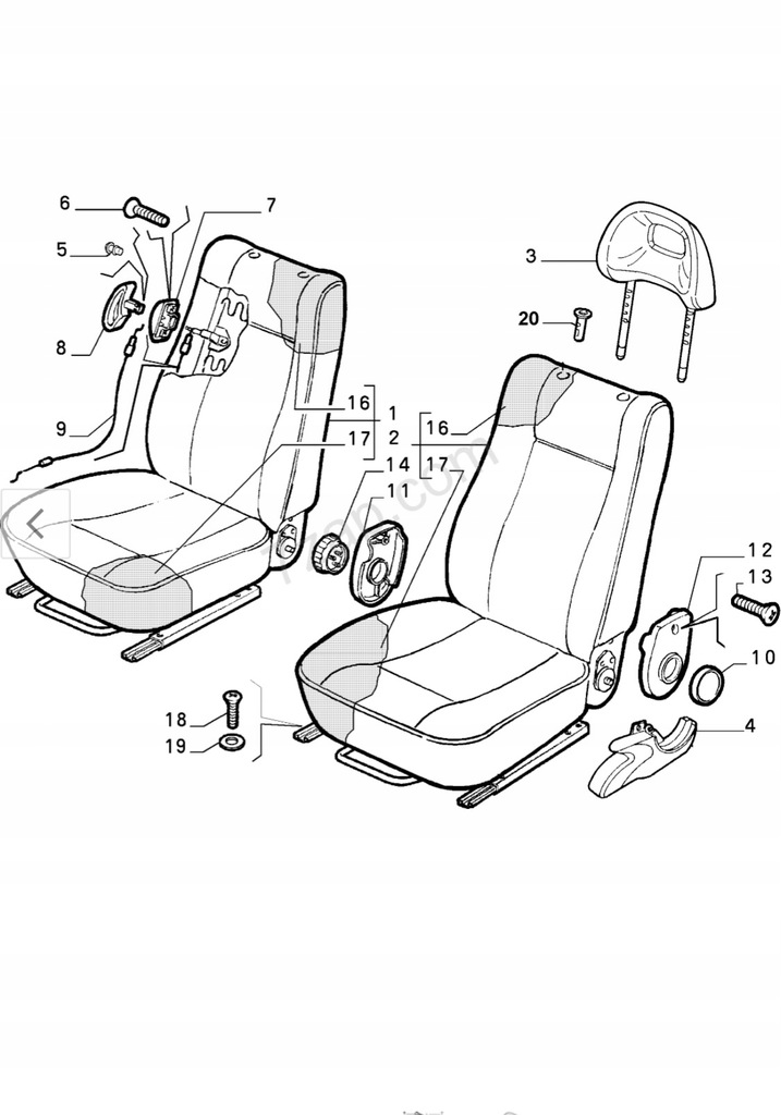 LINKA RĄCZKA PODNOSZENIA FOTELA SEICENTO 7676369 Product image